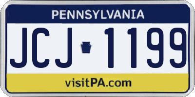 PA license plate JCJ1199