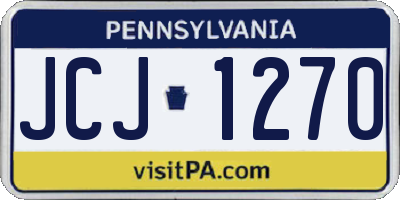 PA license plate JCJ1270