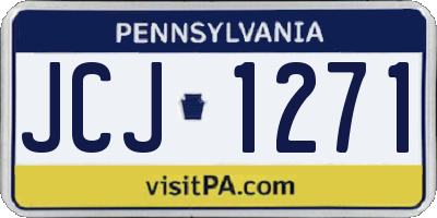 PA license plate JCJ1271