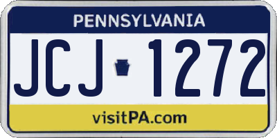 PA license plate JCJ1272