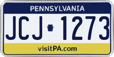 PA license plate JCJ1273
