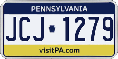 PA license plate JCJ1279