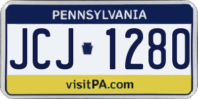PA license plate JCJ1280
