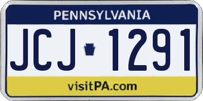 PA license plate JCJ1291