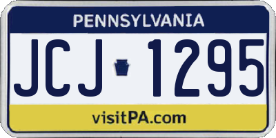 PA license plate JCJ1295
