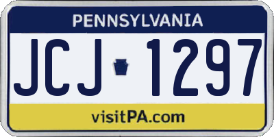 PA license plate JCJ1297