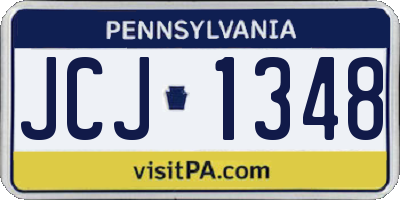 PA license plate JCJ1348