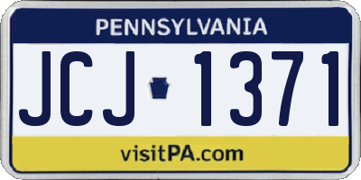 PA license plate JCJ1371