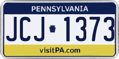 PA license plate JCJ1373