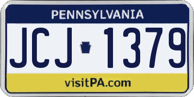 PA license plate JCJ1379