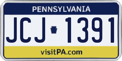 PA license plate JCJ1391