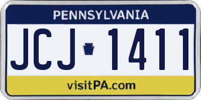 PA license plate JCJ1411