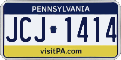 PA license plate JCJ1414