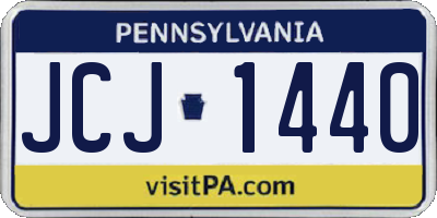 PA license plate JCJ1440
