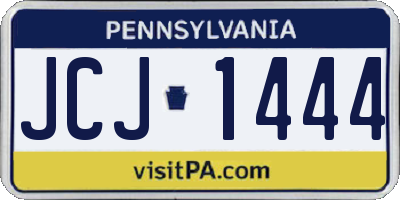 PA license plate JCJ1444