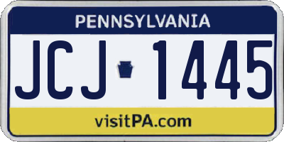 PA license plate JCJ1445