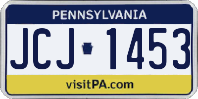 PA license plate JCJ1453