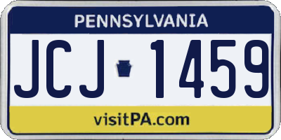 PA license plate JCJ1459