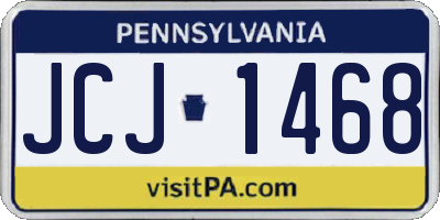 PA license plate JCJ1468