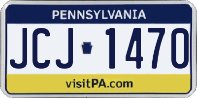 PA license plate JCJ1470