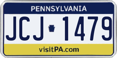 PA license plate JCJ1479