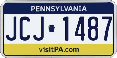 PA license plate JCJ1487