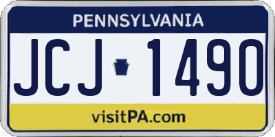 PA license plate JCJ1490