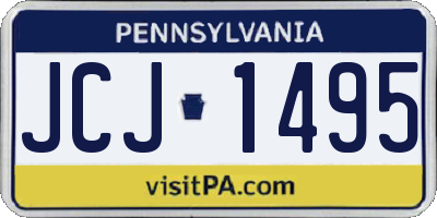 PA license plate JCJ1495
