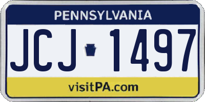 PA license plate JCJ1497