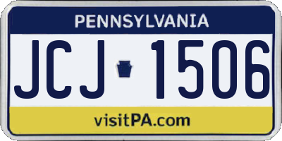 PA license plate JCJ1506