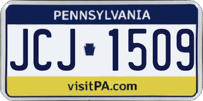 PA license plate JCJ1509