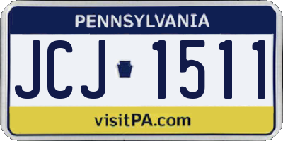 PA license plate JCJ1511