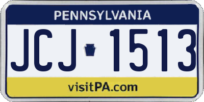 PA license plate JCJ1513