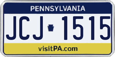 PA license plate JCJ1515