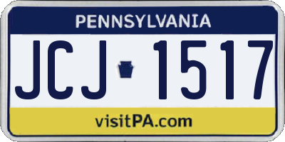 PA license plate JCJ1517