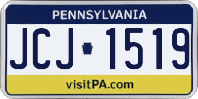 PA license plate JCJ1519