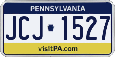 PA license plate JCJ1527