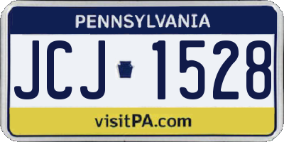 PA license plate JCJ1528
