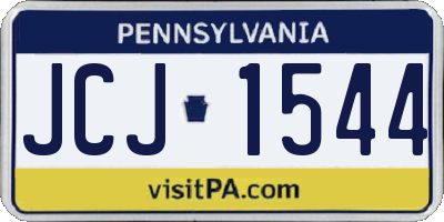 PA license plate JCJ1544