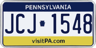 PA license plate JCJ1548