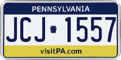 PA license plate JCJ1557