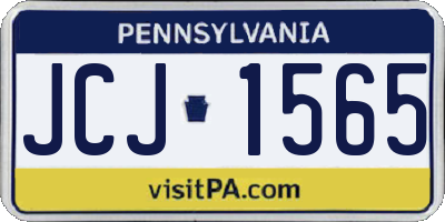 PA license plate JCJ1565