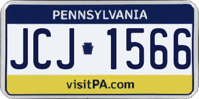 PA license plate JCJ1566