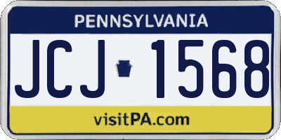 PA license plate JCJ1568