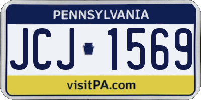 PA license plate JCJ1569