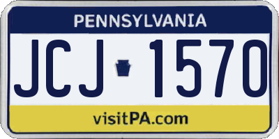 PA license plate JCJ1570
