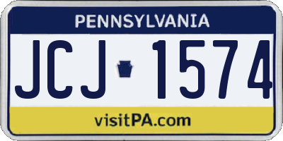 PA license plate JCJ1574
