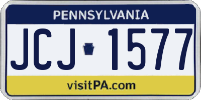 PA license plate JCJ1577