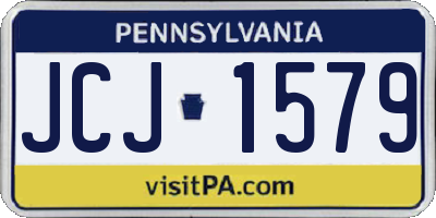 PA license plate JCJ1579