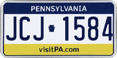 PA license plate JCJ1584